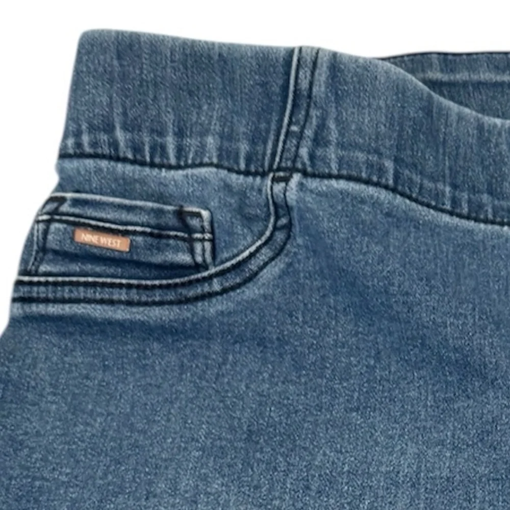 Nine West Jeans High Waist Pull On Crop Jeans 14 - Picture 8 of 10